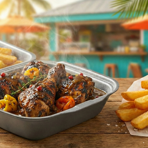 Jerk Chicken 'n' Chips