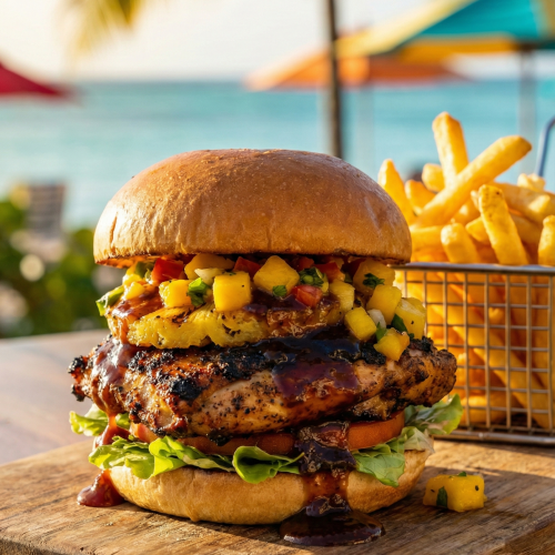 Mix-Up Jerk Chicken Burger